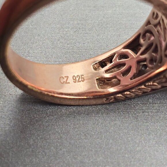 Vanna K Bella Luce Lavender Cushion Cut Ring 18k Rose Gold Over Silver Size 8 - Picture 6 of 13